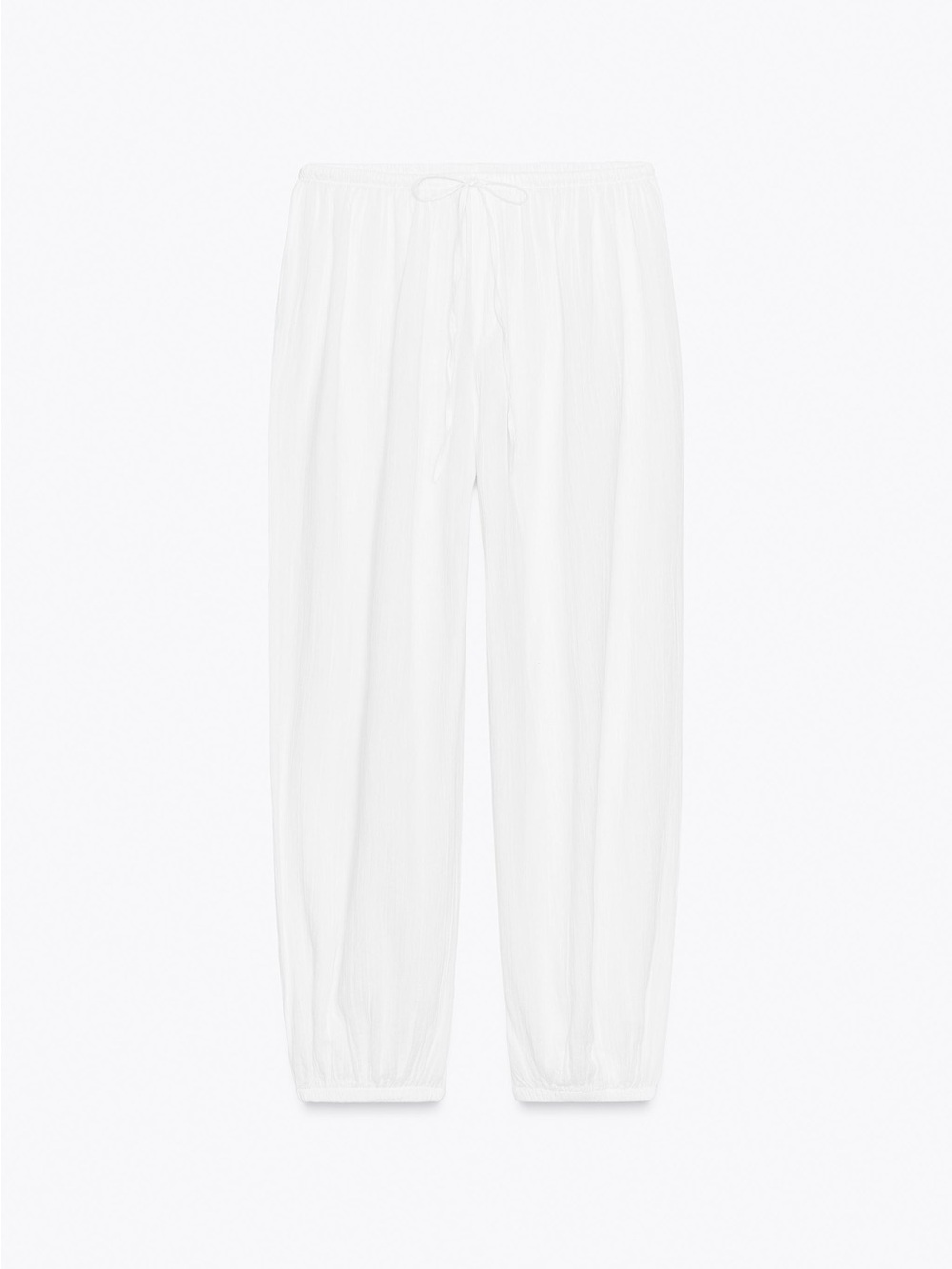 Lightweight White Drawstring Lounge Pants - Picture 2 of 3